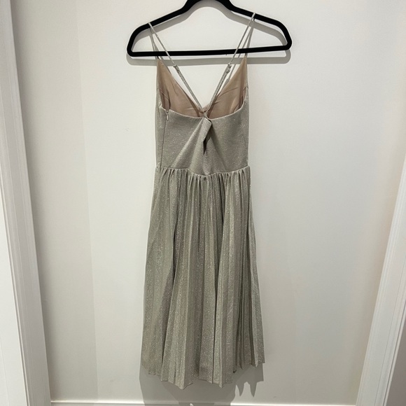 Anthropologie Silver Pleated Dress - Picture 5 of 5